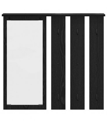 vidaXL Wall-Mounted Coat Rack with Shelf Black oak 84 x 10 x 80 cm