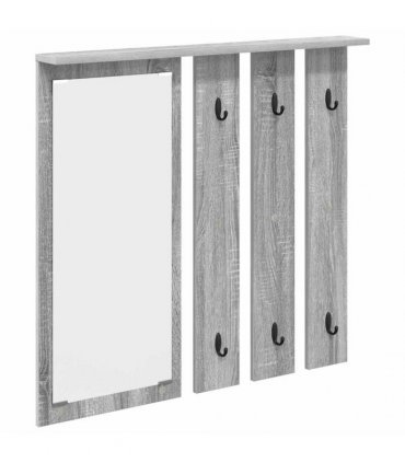 vidaXL Wall-Mounted Coat Rack with Shelf Grey sonoma 84 x 10 x 80 cm