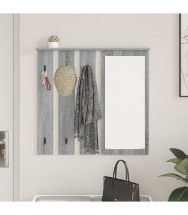 vidaXL Wall-Mounted Coat Rack with Shelf Grey sonoma 84 x 10 x 80 cm