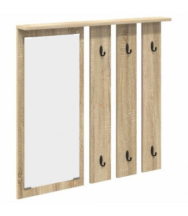 vidaXL Wall-Mounted Coat Rack with Shelf Sonoma oak 84 x 10 x 80 cm