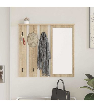 vidaXL Wall-Mounted Coat Rack with Shelf Sonoma oak 84 x 10 x 80 cm
