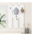vidaXL Wall-Mounted Coat Rack White 65 x 3 x 100 cm Engineered wood
