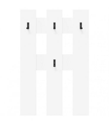 vidaXL Wall-Mounted Coat Rack White 65 x 3 x 100 cm Engineered wood