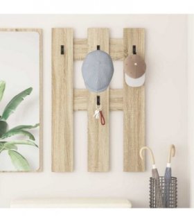 vidaXL Wall-Mounted Coat Rack Wall-mounted Sonoma Oak 65 x 3 x 100 cm