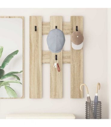 vidaXL Wall-Mounted Coat Rack Wall-mounted Sonoma Oak 65 x 3 x 100 cm