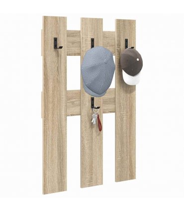vidaXL Wall-Mounted Coat Rack Wall-mounted Sonoma Oak 65 x 3 x 100 cm