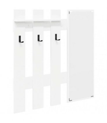 vidaXL Wall-Mounted Coat Rack White 100 x 10 x 100 cm Engineered wood