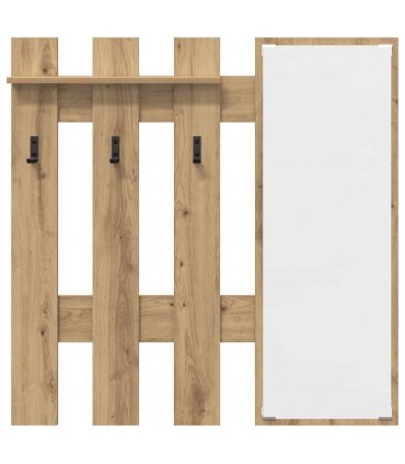 vidaXL Wall-Mounted Coat Rack Artisan Oak 100 x 10 x 100 cm