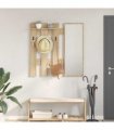 vidaXL Wall-Mounted Coat Rack with Mirror Sonoma Oak 100 x 10 x 100 cm