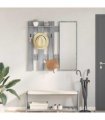 vidaXL Wall-Mounted Coat Rack Grey Sonoma 100 x 10 x 100 cm