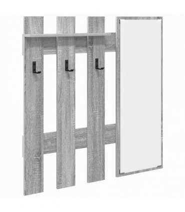 vidaXL Wall-Mounted Coat Rack Grey Sonoma 100 x 10 x 100 cm