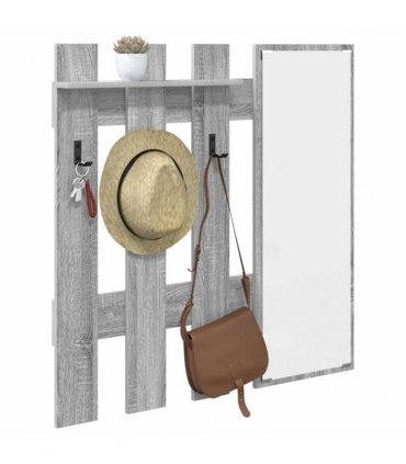 vidaXL Wall-Mounted Coat Rack Grey Sonoma 100 x 10 x 100 cm
