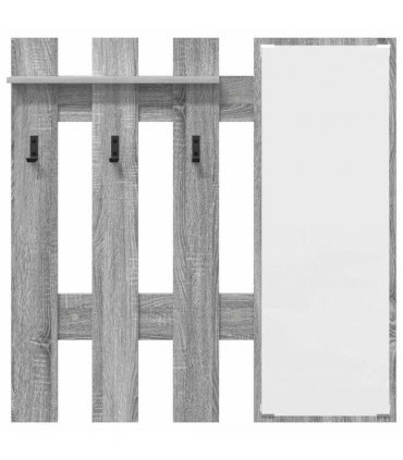 vidaXL Wall-Mounted Coat Rack Grey Sonoma 100 x 10 x 100 cm
