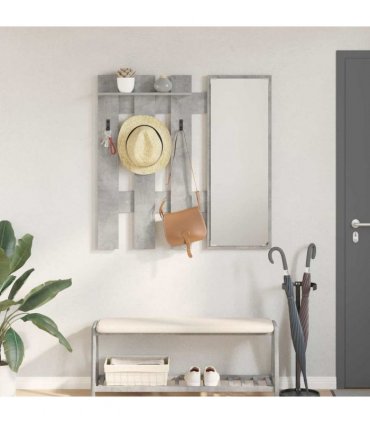 vidaXL Wall-Mounted Coat Rack Concrete Grey 100 x 10 x 100 cm