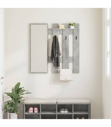 vidaXL Wall-Mounted Coat Rack Concrete Grey 100 x 10 x 100 cm