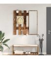 vidaXL Wall-Mounted Coat Rack Wall-mounted Old Wood 100 x 10 x 100 cm