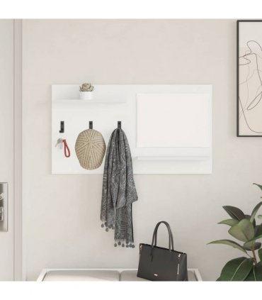 vidaXL Wall-Mounted Coat Rack White 90 x 10 x 50 cm Engineered wood