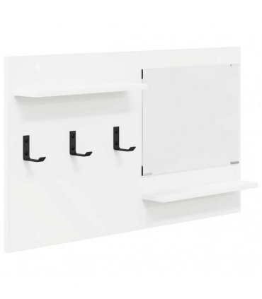 vidaXL Wall-Mounted Coat Rack White 90 x 10 x 50 cm Engineered wood