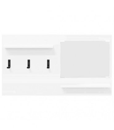 vidaXL Wall-Mounted Coat Rack White 90 x 10 x 50 cm Engineered wood