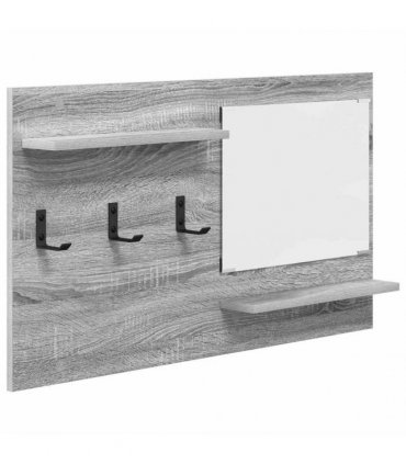 vidaXL Wall-Mounted Coat Rack with Shelf Grey Sonoma 90 x 10 x 50 cm