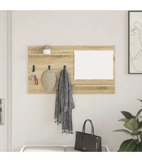 vidaXL Wall-Mounted Coat Rack with Shelf Sonoma Oak 90 x 10 x 50 cm