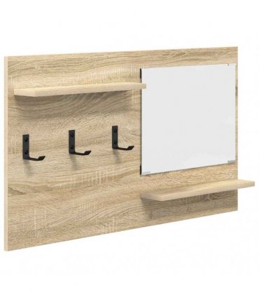 vidaXL Wall-Mounted Coat Rack with Shelf Sonoma Oak 90 x 10 x 50 cm
