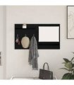 vidaXL Wall-Mounted Coat Rack with Shelf Black Oak 90 x 10 x 50 cm