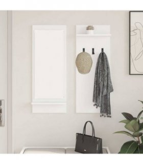 vidaXL Wall-Mounted Coat Rack White 70 x 10 x 90 cm Engineered wood