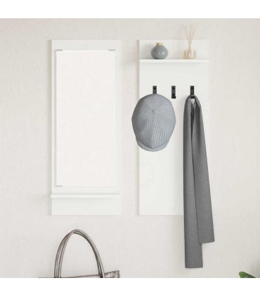 vidaXL Wall-Mounted Coat Rack White 70 x 10 x 90 cm Engineered wood