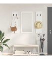 vidaXL Wall-Mounted Coat Rack White 96 x 1.5 x 90 cm Engineered wood