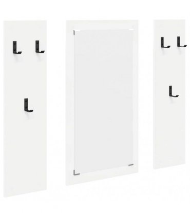vidaXL Wall-Mounted Coat Rack White 96 x 1.5 x 90 cm Engineered wood