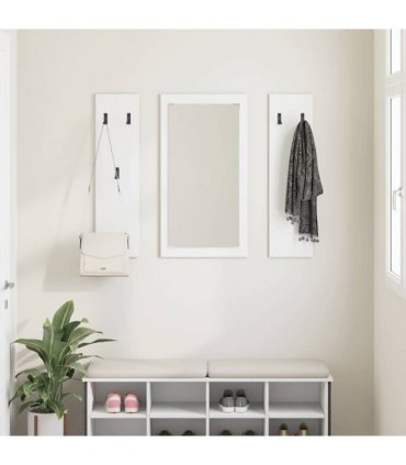 vidaXL Wall-Mounted Coat Rack White 96 x 1.5 x 90 cm Engineered wood