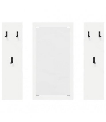 vidaXL Wall-Mounted Coat Rack White 96 x 1.5 x 90 cm Engineered wood