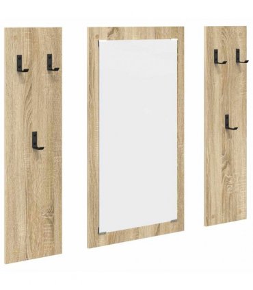 vidaXL Wall-Mounted Coat Rack Wall-mounted Sonoma Oak 96 x 1.5 x 90 cm