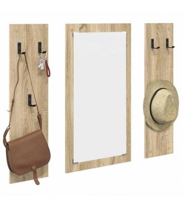 vidaXL Wall-Mounted Coat Rack Wall-mounted Sonoma Oak 96 x 1.5 x 90 cm