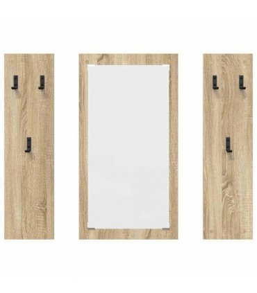 vidaXL Wall-Mounted Coat Rack Wall-mounted Sonoma Oak 96 x 1.5 x 90 cm
