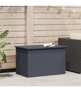 vidaXL Garden Storage Cushion Box Steel 80 x 50.5 x 50 cm 180 — Colour: Anthracite
