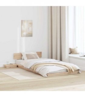 vidaXL Bed Frame Brown 90 x 190 cm Wood — Colour: Natural