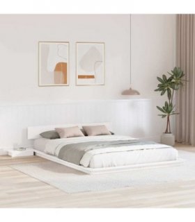 vidaXL Bed Frame White 140 x 200 cm Wood