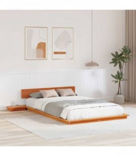 vidaXL Bed Frame Brown 120 x 200 cm Wood — Colour: Wax brown