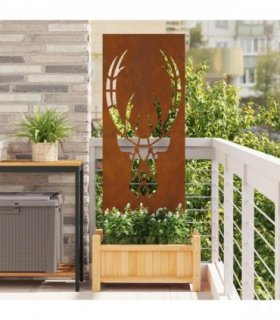 vidaXL Garden Privacy Screen Rusty 50 x 140 cm Weathering steel — Size: 50 x 140 cm — V0672063754