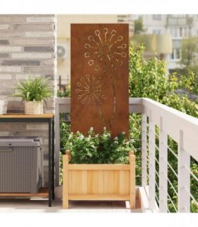 vidaXL Garden Privacy Screen Rusty 50 x 140 cm Weathering steel — Size: 50 x 140 cm — V0672063755