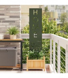 vidaXL Garden Privacy Screen Olive green 32 x 140 cm Cold-rolled steel — Size: 32 x 140 cm