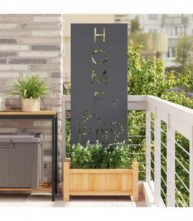 vidaXL Garden Privacy Screen Anthracite 50 x 140 cm Cold-rolled steel — Size: 50 x 140 cm — V0672063765
