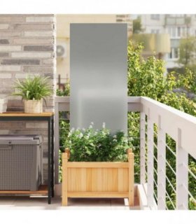 vidaXL Garden Privacy Screen Silver 50 x 140 cm Galvanised steel — Size: 50 x 140 cm — V0672063775