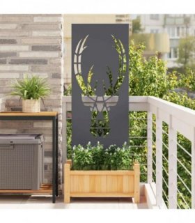 vidaXL Garden Privacy Screen Anthracite 50 x 140 cm Cold-rolled steel — Size: 50 x 140 cm — V0672063780