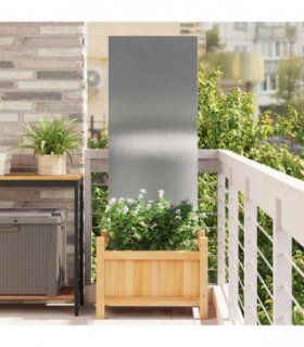 vidaXL Garden Privacy Screen Silver 50 x 140 cm Stainless steel — Size: 50 x 140 cm