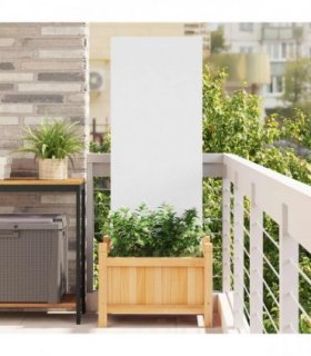 vidaXL Garden Privacy Screen White 50 x 140 cm Cold-rolled steel — Size: 50 x 140 cm — V0672063793
