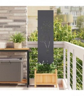 vidaXL Garden Privacy Screen Anthracite 32 x 140 cm Cold-rolled steel — Size: 32 x 140 cm