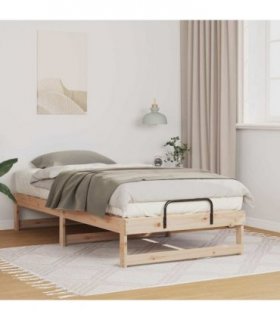 vidaXL Bed Frame Brown 90 x 190 cm Solid Pine Wood — Colour: Natural — V0672064422